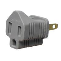 GE Grey Grounding Outlet / Socket Adapter (2 Pack)