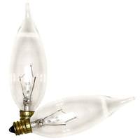 GE 40 watt 120 volt CA10 Candelabra Screw Base 2500K Warm White (2 pack)