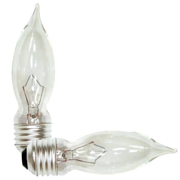 40 watt 120 volt CA10 Medium Screw Base Crystal Clear (2 pack)