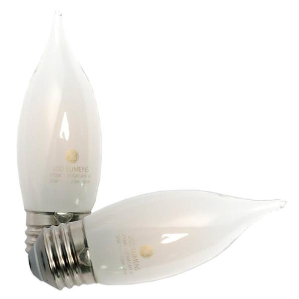 2.5 watt 120 volt CA11 Medium Screw Base 2700K Warm White Dimmable LED (2 Pack)