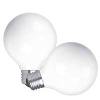 View 4 watt 120 volt G25 Medium Screw Base 2700K Warm White Dimmable LED (2 Pack)