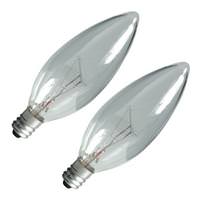 GE 25 watt 120 volt B10 Candelabra Screw Base Crystal Clear (2 pack)