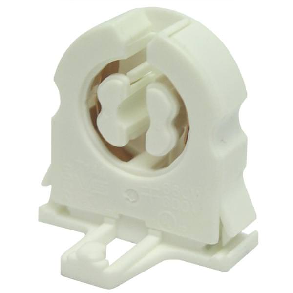 Shunted T8 Only Bi-Pin Fluorescent Lampholder with Push Fit Mounting