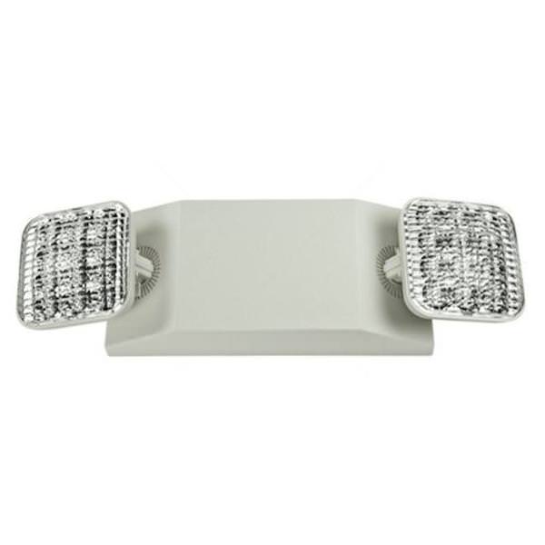 2 Head 120/277 volt White Emergency Fixture