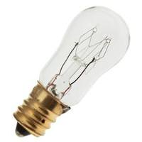 10 watt .08 amp 130 volt S6 Candelabra Screw Base Clear