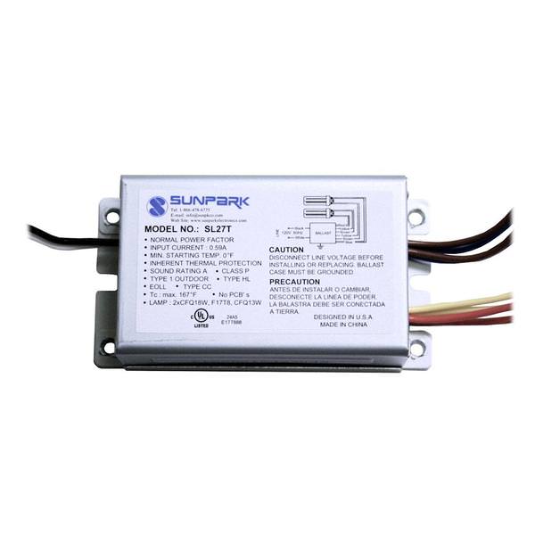 SL27T-SHORT BALLAST FOR (2) CFQ18W, CFQ13W, F17T8