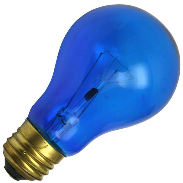 40 watt 130 volt A19 Medium Screw Base Blue