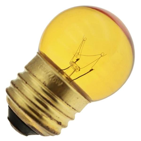 7.5 watt 130 volt S11 Medium Screw Base Transparent Yellow