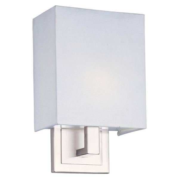 11" 1 Light 18 watt 120 volt 2700 Nickel Glass Shade Edinburgh II Fluorescent Wall Sconce (Bulbs Included)