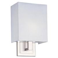 11" 1 Light 18 watt 120 volt 2700 Nickel Glass Shade Edinburgh II Fluorescent Wall Sconce (Bulbs Included)