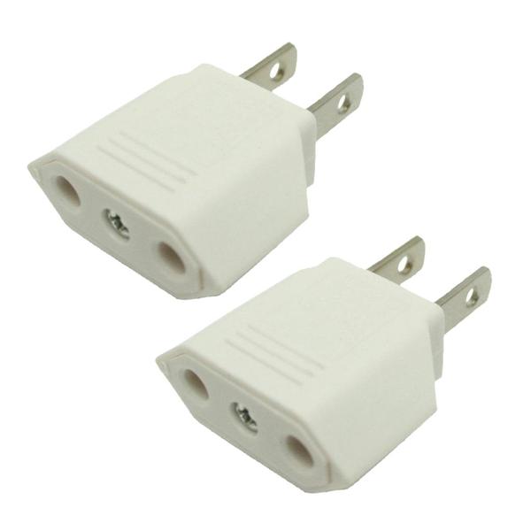 European to US White Voltage Adapter (2 Pack)
