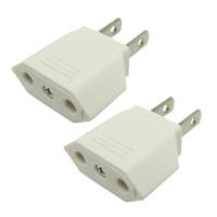 European to US White Voltage Adapter (2 Pack)