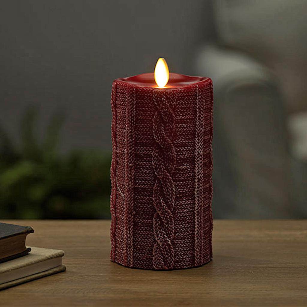 Gerson 15986 Carved Flameless LED Wax Candle