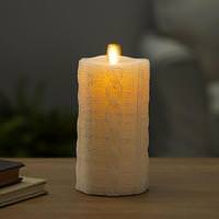 Gerson 6" Ivory Sweater Knit Pillar Candle