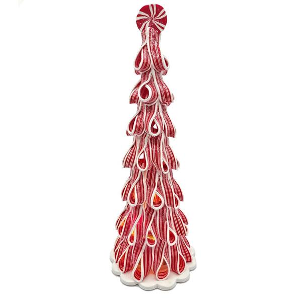13.5" Red Battery Operated Lighted Tree