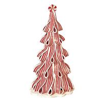 View 9.5" Red Battery Operated Lighted Tree