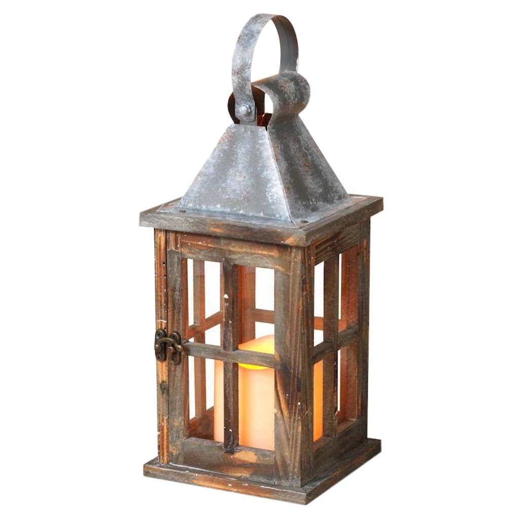 Gerson 30672 Flameless LED Wax Candle in Lantern
