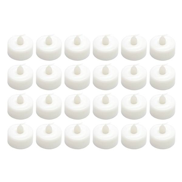 White Battery Operated LED Tea Light (24 Pack)