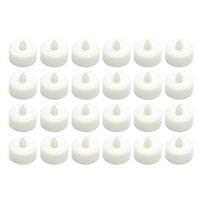 View White Battery Operated LED Tea Light (24 Pack)