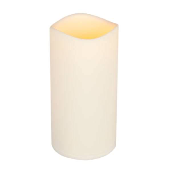 4.5" x 9" Bisque Wavy Edge Battery Operated LED Resin Candle Light with Timer