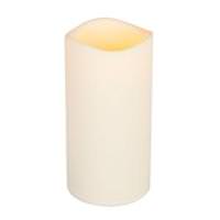 View 4.5" x 9" Bisque Wavy Edge Battery Operated LED Resin Candle Light with Timer
