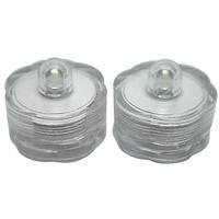 View 1" x 1.1"  Clear Battery Operated Submersible LED Tea Light (2 pack)