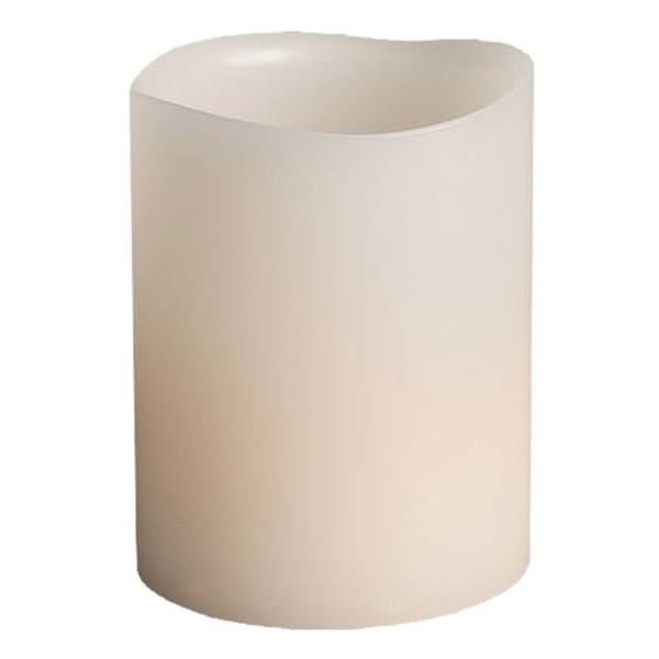 2" x 2.5" Bisque Votive Wavy Edge Battery Operated LED Wax Candle Light with Timer