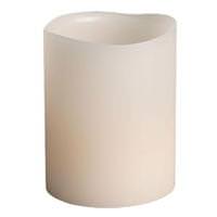 View 2" x 2.5" Bisque Votive Wavy Edge Battery Operated LED Wax Candle Light with Timer