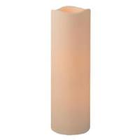 Gerson 6" x 18" Bisque Wavy Edge Outdoor Battery Operated LED Resin Candle Light