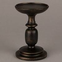 Gerson 6" Black Candle Holder for 3" Candle