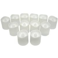 View 1.75" Battery Operated White Plastic Votive Candle LED (12 pack)