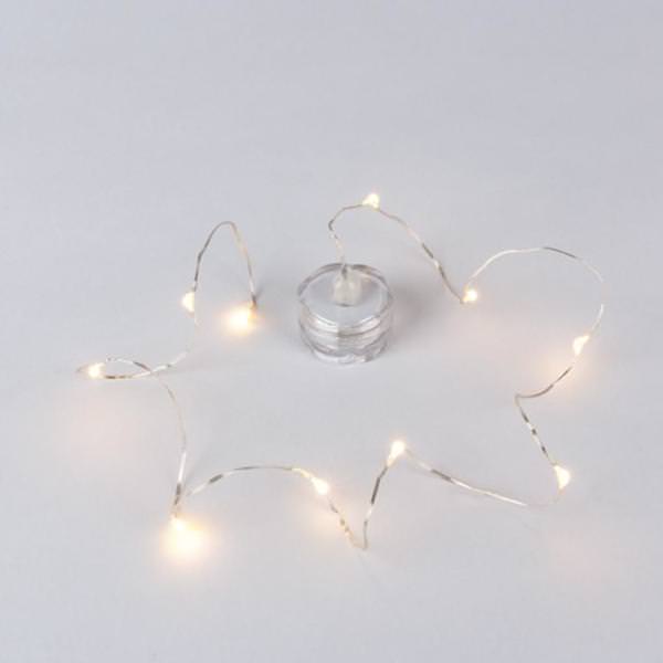 10 Lights Battery Operated Light Strings LED Tea Light (2 pack)