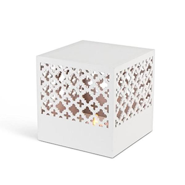 6" Square Wood Lantern Battery Operated LED Tea Light with Timer