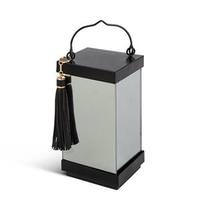 Gerson 10" Metal Mirrored Battery Operated LED Lantern with Timer