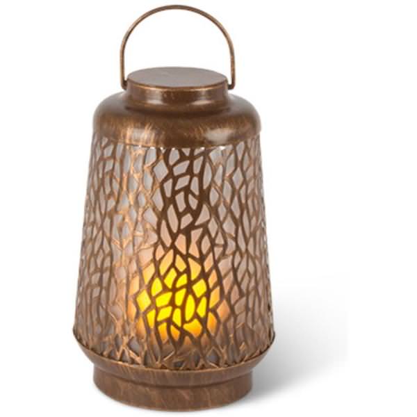 9.8" 19 Light Metal Battery Operated LED Lantern with Timer