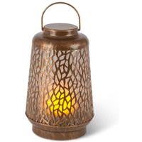 Gerson 9.8" 19 Light Metal Battery Operated LED Lantern with Timer
