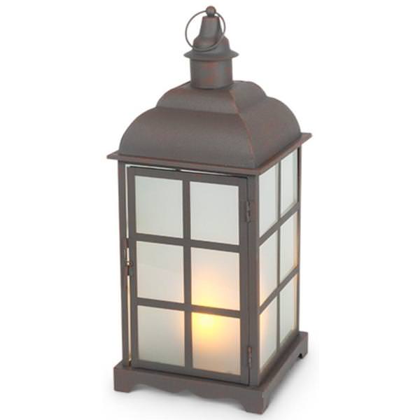18.5" 27 Light Metal Battery Operated LED Lantern with Timer
