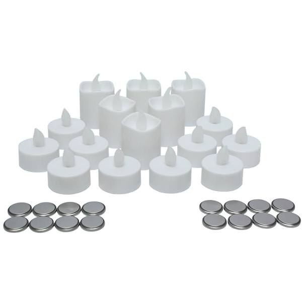 White Battery Operated LED Tea Light and Votive Set (16 pack)
