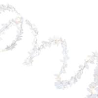 Gerson 10' Artificial White Boxwood 30 Lights Battery Operated LED Lighted Garland with Timer
