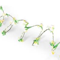 Gerson 10' Artificial Yellow Flower 30 Lights Battery Operated LED Lighted Garland with Timer