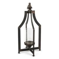Gerson 12" Metal Lantern with Glass Tube