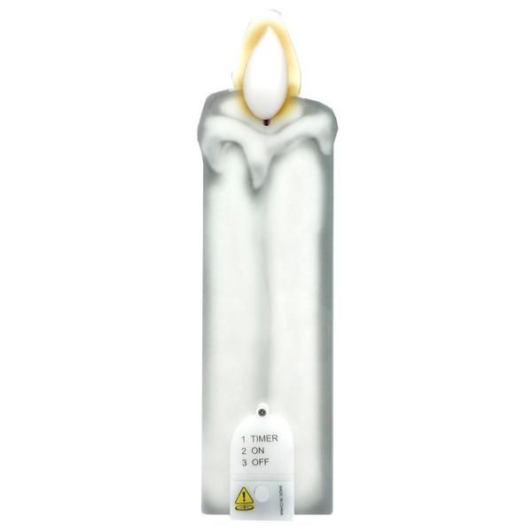 White LED Battery Operated Window Cling Candle