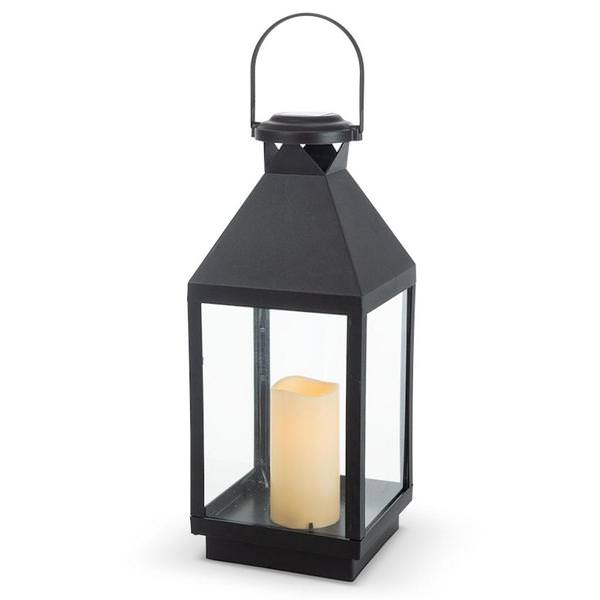 18" Black Battery Operated LED Candle with Timer