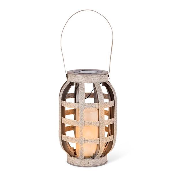 9.65" Gray Battery Operated LED Candle with Timer