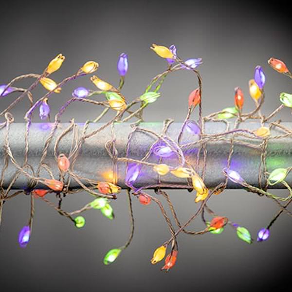 10' 300 Light Silver Wire Multi-Color Multi-Function Micro LED Garland Light String