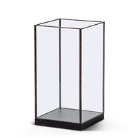 View 12" Black Metal Candle Holder with Glass Sides