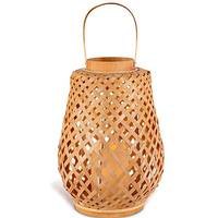 Gerson 15.75" Bamboo Battery Operated LED Candle with Timer