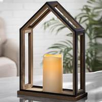 Gerson 13.8" Wood Battery Operated LED Candle with Timer