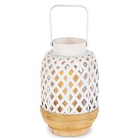 Gerson 10.2" Bamboo Battery Operated LED Candle with Timer