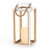 Gerson 15.4" Wood Battery Operated LED Candle with Timer